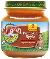 Earth's Best Organic Baby Food Stage 2 Pumpkin Apple - 4 oz