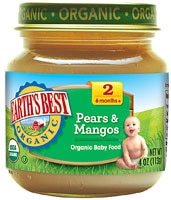 Earth's Best Organic Stage 2 Baby Food Pears and Mangos