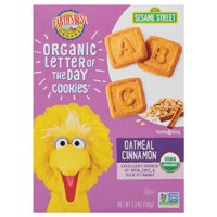 Earth's Best Sesame Street Organic Letter of the Day Cookies Oatmeal Cinnamon