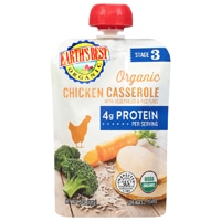 Earth's Best Stage 3 Organic Homestyle Meal Puree Pouch Chicken Casserole with Vegetables & Rice