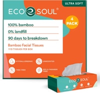 EcoSoul Facial Tissues Bamboo 3-Ply - 100 Tissues
