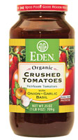 Eden Foods Organic Crushed Tomatoes Heirloom Variety Onion Garlic Basil