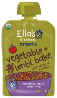Ella's Kitchen Organic Baby Food Stage 2 Very Very Tasty Vegetable Bake with Lentils - 4.5 oz