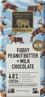 Endangered Species Caribou Chocolate Fudgy Peanut Butter Milk Chocolate Bar
