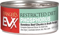 Evanger's EVX Restricted Diet Wet Cat Food Low Phosphorus Beef Chunks