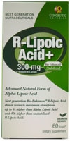 896245001052 - Genceutic Naturals  R-Lipoic Acid Plus -- 300 mg - 60 Vcaps®