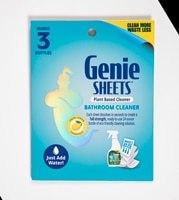 Genie Sheets Bathroom Cleaner Sheet Plant-Based Fresh Lemon