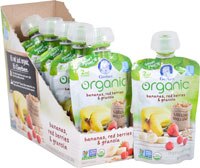 Gerber 2nd Foodsåº Organic Baby Food Amazing Whole Grains Bananas Red Berries & Granola - 6 Pouches