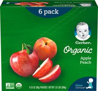 Gerber 2nd Foodsåº Organic Baby Food Apples & Peaches - 6 Pouches