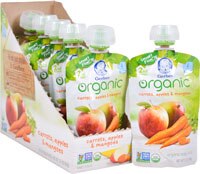 Gerber 2nd Foodsåº Organic Baby Food Carrots Apples & Mangoes - 6 Pouches