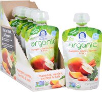 Gerber 2nd Foodsåº Organic Baby Food Mangoes Apples Carrots & Kale - 6 Pouches