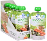 Gerber 2nd Foodsåº Organic Baby Food Plenty O' Veggies Carrots Zucchini & Broccoli - 6 Pouches
