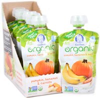 Gerber 2nd Foodsåº Organic Baby Food Pumpkin Bananas & Carrots - 6 Pouches