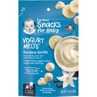Gerber Baby Food Stage 2 Snack Yogurt Melts Non-GMO Banana Vanilla