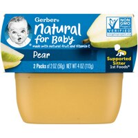 Gerber Natural Baby Food Stage 1 Pear Puree
