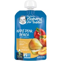 Gerber Natural for Toddler Stage 3 Apple Pear Peach Puree Pouch