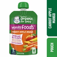 Gerber Organic Baby 2nd Foods Pouch Carrot Apple Mango