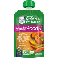 Gerber Organic for Toddler Mango Peach Carrot Sweet Potato Oatmeal Pouch