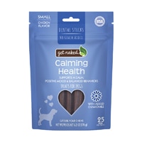 Get Naked Natural Dental Stick Adult Dog Treats Calming Health Chicken - Small