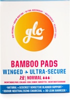 Glo Organic Bamboo Pads with Wings for Sensitive Bladder - Normal