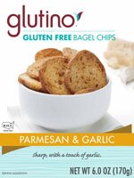 Glutino Bagel Chips Gluten Free Parmesan and Garlic - 6 oz