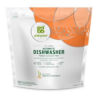 GrabGreen Automatic Dishwasher Powder Detergent Pods Tangerine with Lemongrass