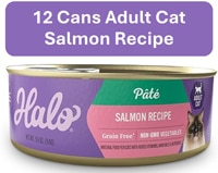 Halo Adult Cat Wet Food Pate Grain-Free Salmon Recipe