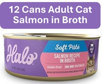 Halo Adult Cat Wet Food Soft Pate Grain-Free Salmon Stew