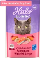 Halo Holistic Adult Cat Dry Food Wild-Caught Salmon & Whitefish Recipe