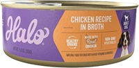 Halo Wet Dog Food Healthy Grains Chicken Recipe in Broth