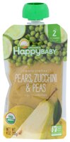 Happy Baby Clearly Crafted Stage 2 Organic Baby Food Pears Zucchini & Peas - 4 oz