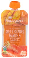 Happy Baby Clearly Crafted鈩 Stage 2 Organic Baby Food Sweet Potatoes Mangos & Carrots - 4 oz