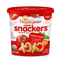 Happy Baby Organic Baked Grain Snackers Tomato & Basil - Crawling Baby