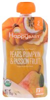 Happy Baby Organic Clearly Crafted Pears Pumpkin & Passion Fruit Baby Food - Stage 2 Pouch