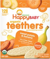 Happy Baby Organic Teethers Wafers Sweet Potato & Banana - Sitting Baby
