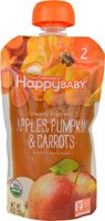 Happy Baby Clearly Crafted 鈩 Stage 2 Organic Baby Food Apples Pumpkin & Carrots - 4 oz