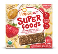 Happy Tot Organic Super Foods Oat Bar Bananas Strawberries & Sunflower Butter - Tots & Tykes