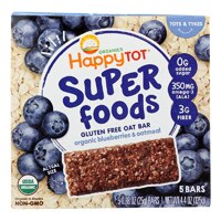 Happy Tot Organic Super Foods Oat Bar Blueberries & Oatmeal - Tots & Tykes