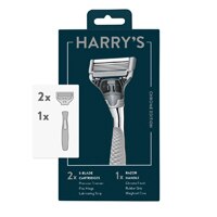 Harry's Men's Razor: Chrome Edition Handle and 2 Count Razor Blade Cartridges