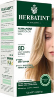 Herbatint Permanent Haircolor Gel 8D Light Golden Blonde
