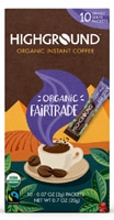 Highground Regular Organic Instant Coffee Single Serve Packets