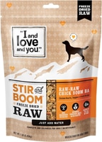 I and Love and You Dog Food Freeze-Dried Stir and Boom Chicken