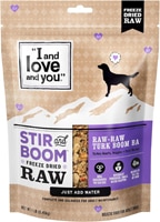 I and Love and You Dog Food Freeze-Dried Stir and Boom Turkey