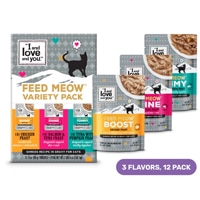 I and Love and You Feed Meow Shreds Wet Cat Food Variety Pack Chicken Salmon Tuna