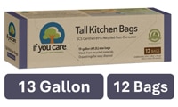 If You Care Tall Kitchen Bags with Drawstrings 13 Gallon
