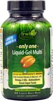 710363577391 - Irwin Naturals  Only One Liquid-Gel Multi Without Iron -- 60 Liquid Softgels