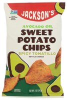 Jackson's Non-GMO Sweet Potato Chips Made With Premium Coconut Oil Spicy Tomatillo