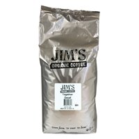 Jim's Organic Coffee Whole Bean Coffee Medium Heavy Together Decaffeinated