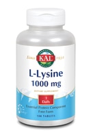 021245805144 - Kal  L-Lysine -- 1000 mg - 100 Tablets