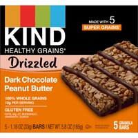 KIND Gluten Free Healthy Grains Granola Drizzled Bars Dark Chocolate Peanut Butter